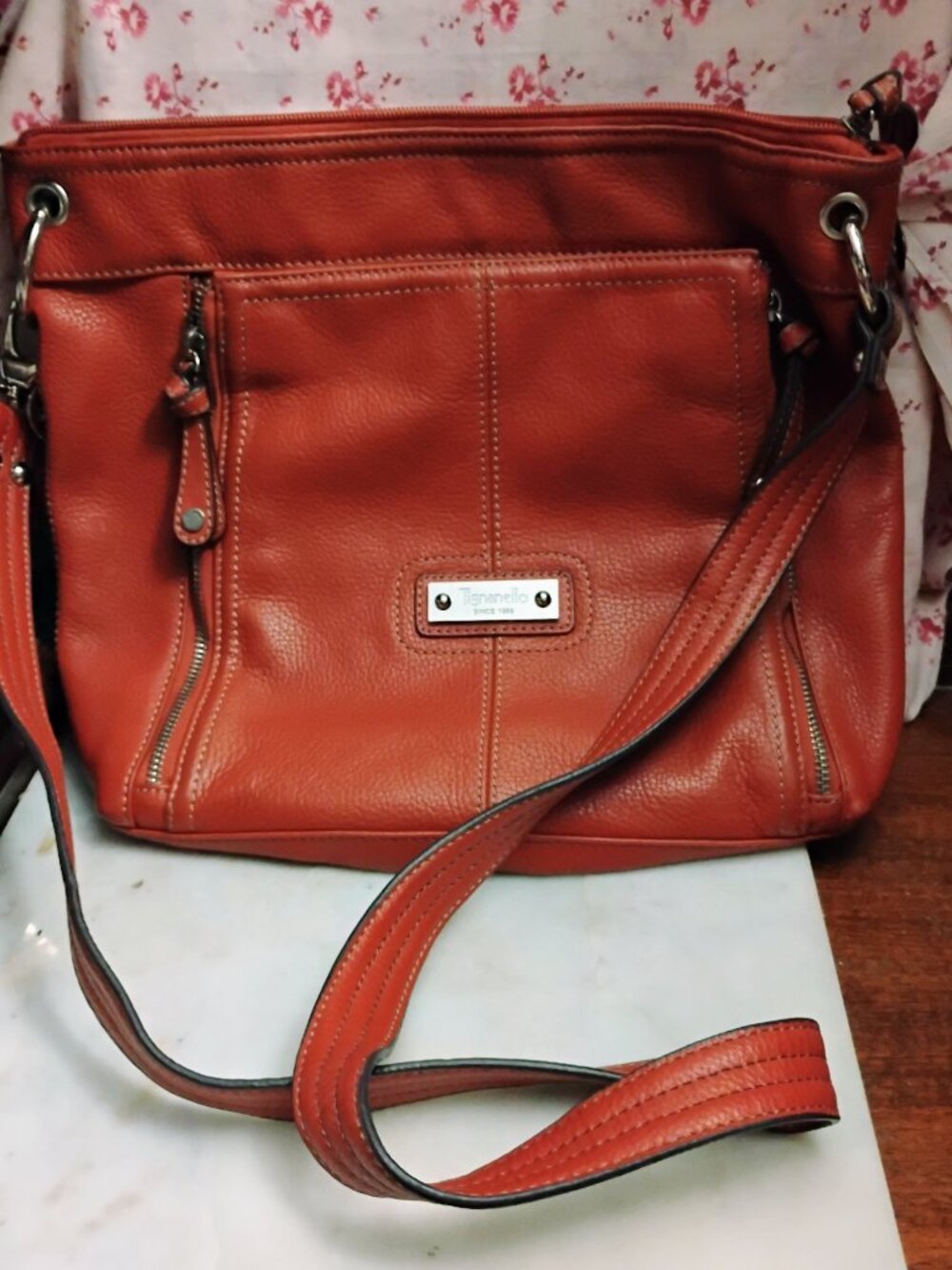 Tiganello Burnt Orange Crossbody Purse